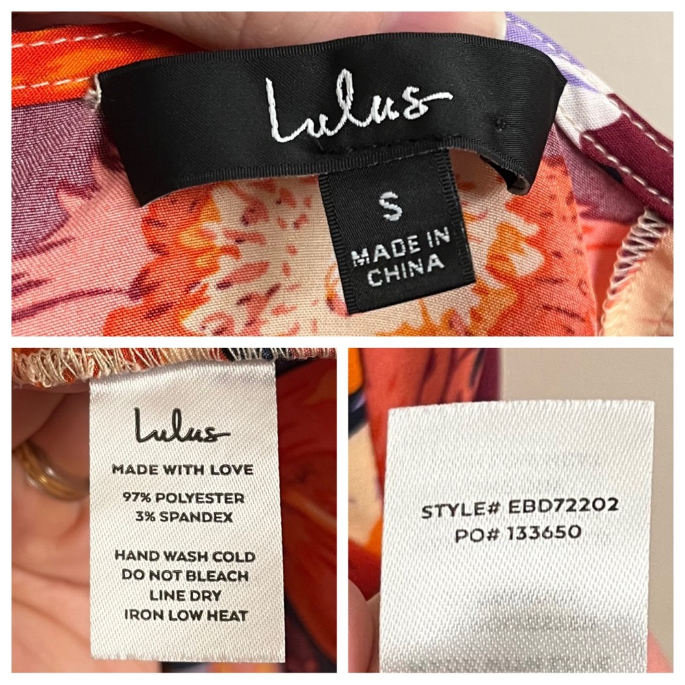 Lulu’s Boldest Blooms Strappy Floral Midi Dress Small - Picture 9 of 10